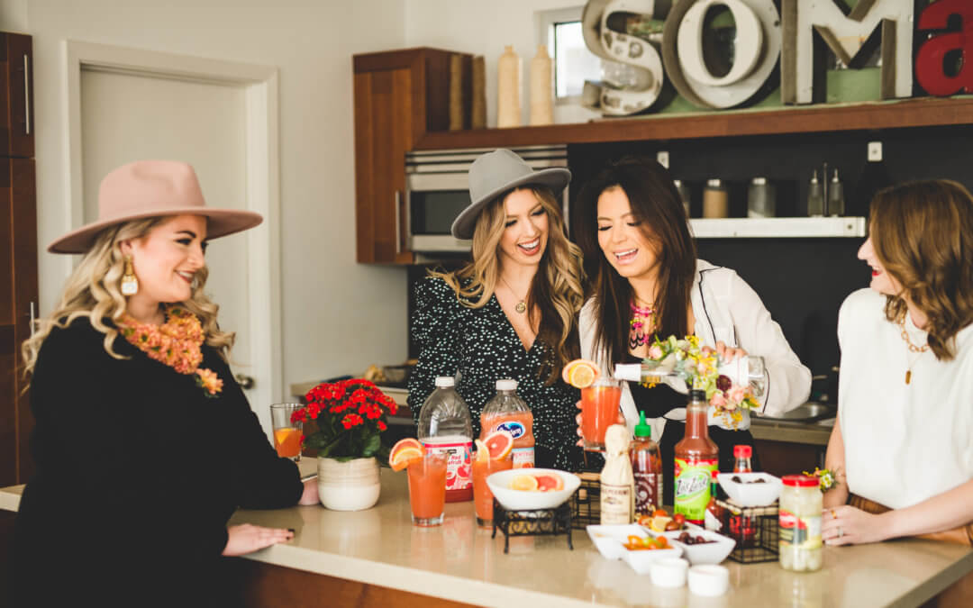 A Much-Needed Bloody Mary and Greyhound Bar For Your Bridal Shower + Recipes
