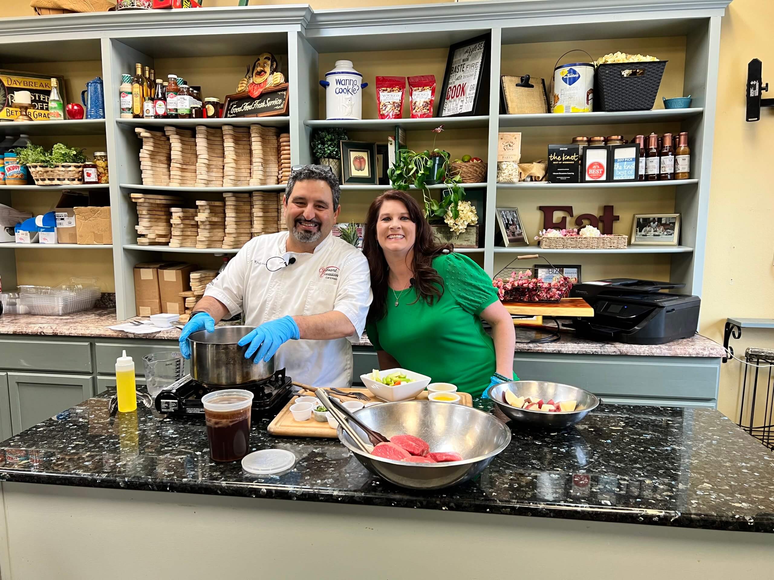 Michelle Stewart and Chef Serge Krikorian