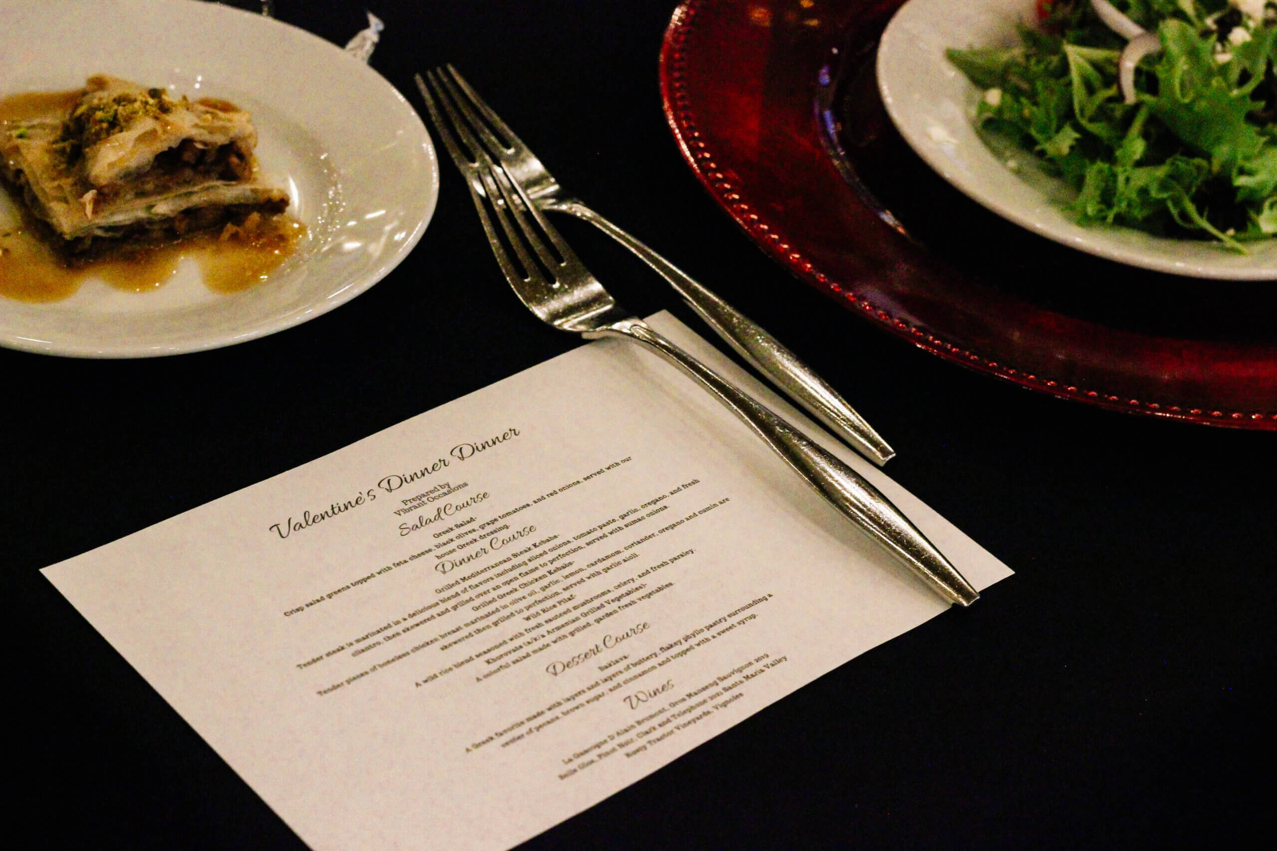 International Dishes by Chef Serge: A Mediterranean Valentine’s Day Dinner at Rusty Tractor Vineyards