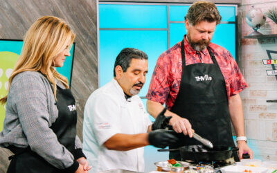 A Culinary Fiesta: Brazilian Skirt Steak with Chimichurri Sauce | Mexican Street Corn | Grilled Skillet Potatoes